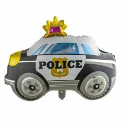 BALLON VOITURE DE POLICE (Ballon Aluminium) Dimension 69 X 59 Cm