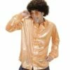 CHEMISE DISCO ORANGE (Chemise Holographique) Tailles Adultes