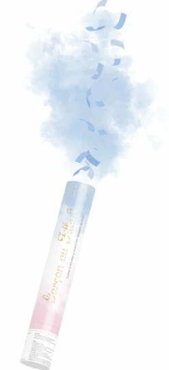 CANON A CONFETTIS BLEUS (Spécial Naissance - 28 Cm) Modèle Garçon - Poudre Bleue