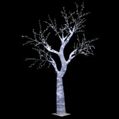 ARBRE BLANC LUMINEUX (698 Lampes - 8 Fonctions) Hauteur 250 Cm