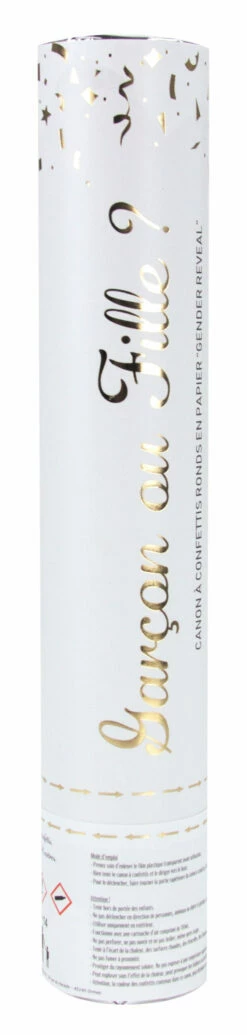 CANON A CONFETTIS BLEUS (Spécial Naissance 28 Cm) Modèle Pour Un Garçon