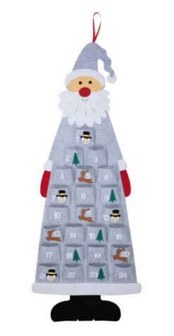 CALENDRIER DE L'AVENT (Thème Du Père Noël) Dimension 46 X 115 Cm