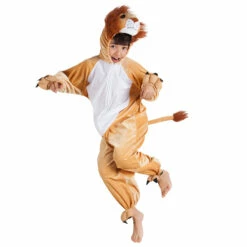 DÉGUISEMENT DE LIONCEAU (Kigurumi Pyjama Peluche) Taille Enfant - 140 Cm