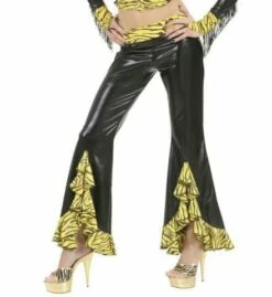 PANTALON PATTES D’ÉPH (Pantalon Tigré En Vinyle) Tailles Femmes