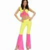 TENUE SAMBA DE JANEIRO (Jaune Et Rose - Élasthanne) Fluo - Tailles Adultes -FêteMagique Soldes 8925 nc 8925 a