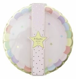ASSIETTES ROSE PASTEL (Pack De 8 Assiettes 23 Cm)