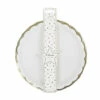ASSIETTES BLANCHES ET OR (Pack 8 Assiettes 23 Cm)