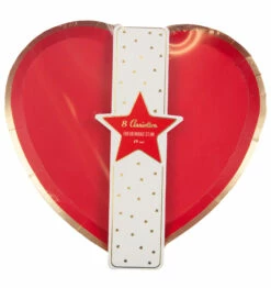 ASSIETTES COEUR ROUGE (Pack 8 Assiettes 19 Cm)