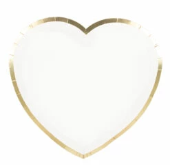 ASSIETTES COEUR BLANC (Pack 8 Assiettes 19 Cm)