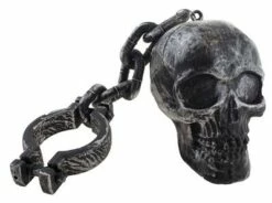 CHAINE AVEC TÊTE DE MORT (Dimension 56 X 12 Cm)