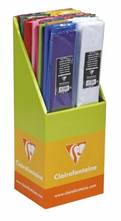 BOX PAPIER EN SOIE (Présentoir 40 Paquets) Couleurs Assorties