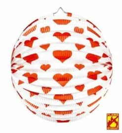 GLOBE COEURS ROUGES (Diamètre 25 Cm) Ininflammable