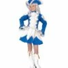 COSTUME MAJORETTE BLEU (Veste, Jupe, Jupon, Chapeau) Surbottes - Tailles Enfants