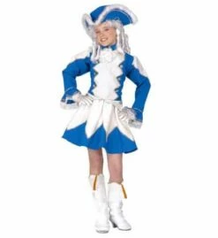 COSTUME MAJORETTE BLEU (Veste, Jupe, Jupon, Chapeau) Surbottes - Tailles Enfants