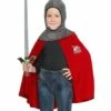 PETIT GUERRIER MÉDIÉVAL (Cape Enfant Avec Capuche) Taille Enfant - Démo Vidéo -FêteMagique Soldes 96899 nc 96899 a