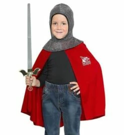 PETIT GUERRIER MÉDIÉVAL (Cape Enfant Avec Capuche) Taille Enfant - Démo Vidéo