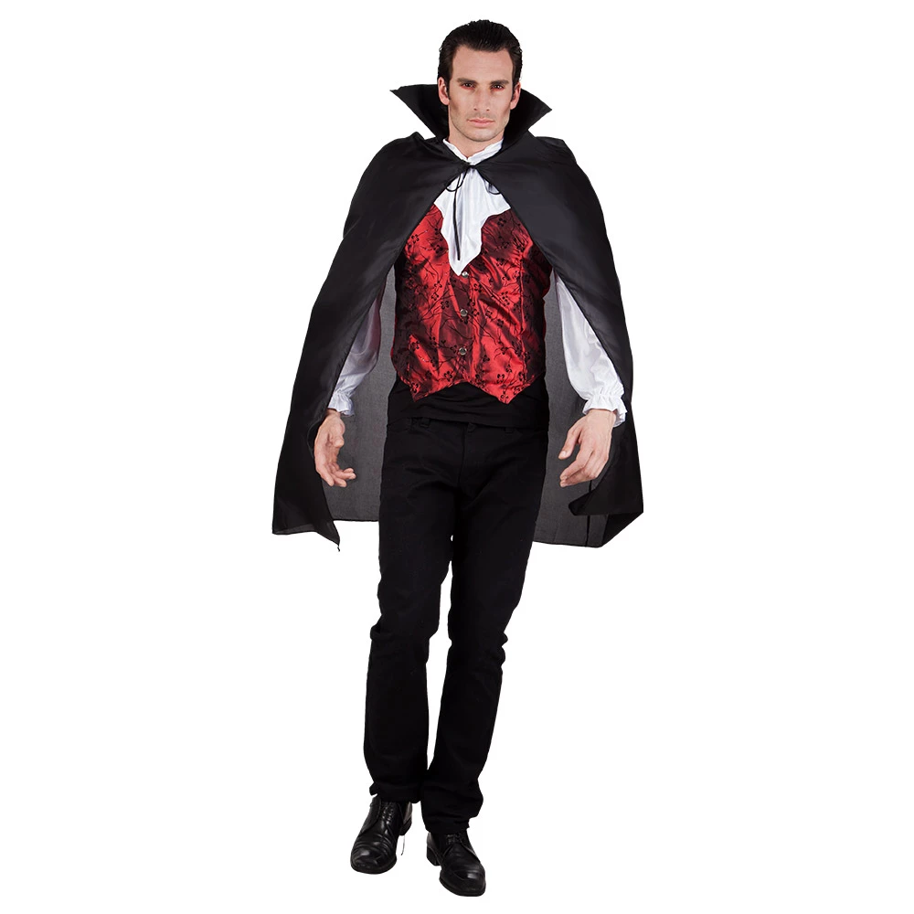 CAPE DE VAMPIRE NOIRE (Cape Avec Un Grand Col) Taille 120 Cm 3 CAPE DE VAMPIRE NOIRE (Cape Avec Un Grand Col) Taille 120 Cm