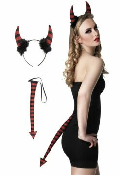 KIT DÉGUISEMENT DIABLESSE (Cornes + Queue Du Diable)
