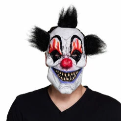 MASQUE CLOWN MALÉFIQUE (Masque En Latex + Cheveux)