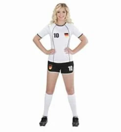FOOTBALLEUSE ALLEMANDE (Ensemble Maillot Et Short) Tailles Adultes - Démo Vidéo