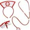 KIT DE L'INFIRMIÈRE SEXY (Coiffe Et Stéthoscope) Jarretière Avec Stylo -FêteMagique Soldes 9864Y a