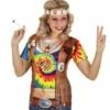 T-SHIRT HIPPIE FEMME (Impression Photo Réaliste) Tailles Adultes - Démo Vidéo