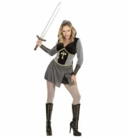 COSTUME JEANNE D'ARC (Robe à Capuche + Brassards) Adultes/Ados - Démo Vidéo