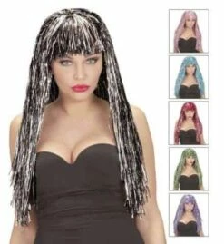 PERRUQUE DE L'ESPACE (Bicolore Holographique) Assortiment 6 Coloris