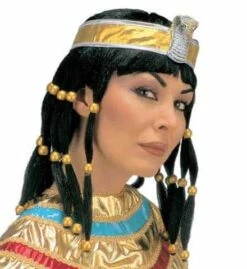 PERRUQUE DE CLÉOPÂTRE (Collier Et Bandeau Cheveux) Perruque En Boite