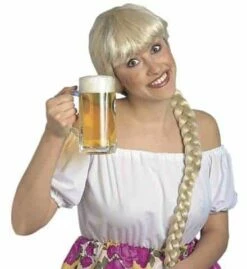 PERRUQUE HELGA BLONDE (Bavaroise Avec Nattes) Perruque En Boite