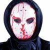MASQUE HOCKEY SANGLANT (avec Pompe De Faux Sang) -FêteMagique Soldes FW8929