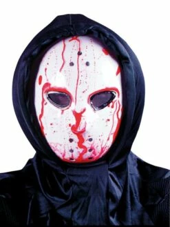MASQUE HOCKEY SANGLANT (avec Pompe De Faux Sang)