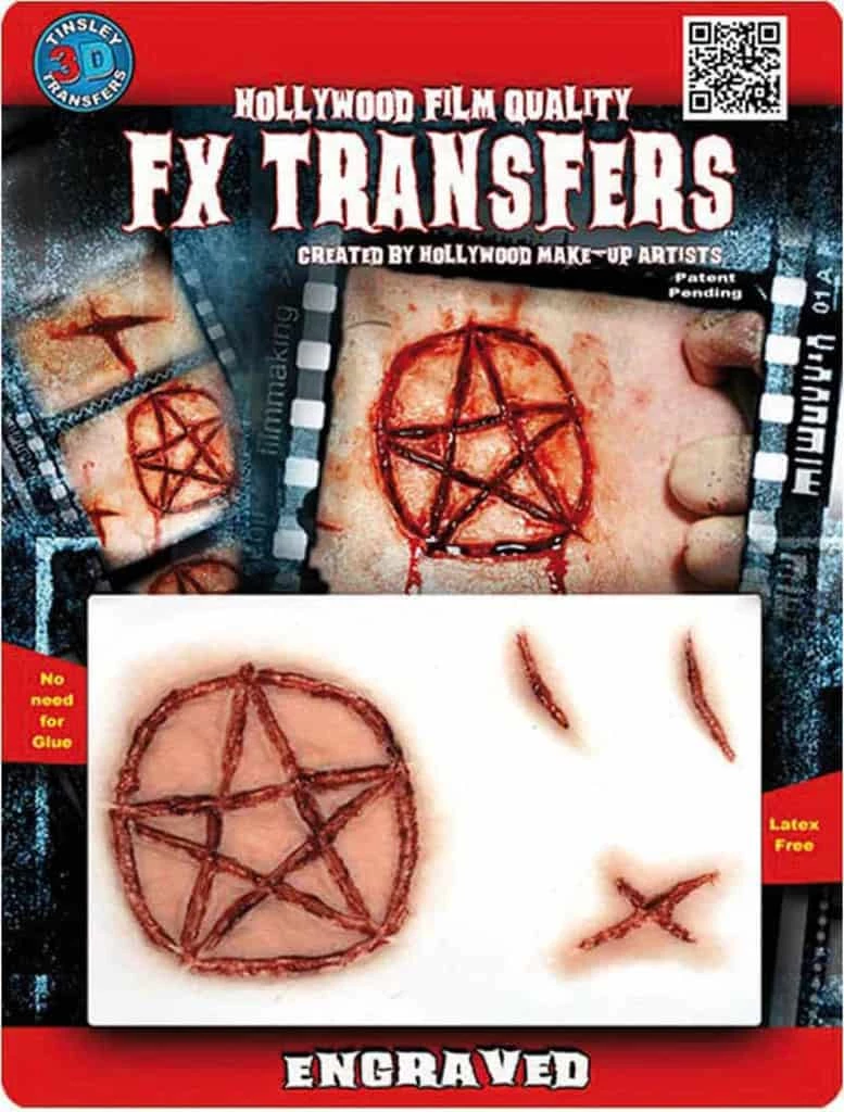 FAUSSE BLESSURE EN 3D (Brûlure étoile Satanique) Transfert FX Professionnel 3 FAUSSE BLESSURE EN 3D (Brûlure étoile Satanique) Transfert FX Professionnel