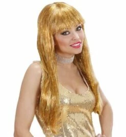 PERRUQUE DORÉE GLAMOUR (Perruque Brillante)