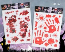 DÉCO SANGLANTE DE FENÊTRE (Assortiment 12 Stickers)