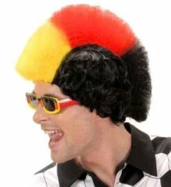 PERRUQUE SUPPORTER (Supporter De L'Allemagne) Perruque Punk Avec Boite