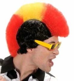 PERRUQUE SUPPORTER (Supporter De L'Espagne) Perruque Punk Avec Boite