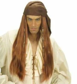 PERRUQUE PIRATE BANDEAU (Le Pirate Des Caraïbes) Bandeau En Suédine