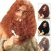 PERRUQUE HOMME PRIMITIF (Homme Des Cavernes) Perruque + Barbe - 4 Coloris -FêteMagique Soldes P6045 nc P6045 x