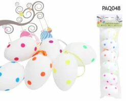 OEUFS DE PÂQUES DÉCO (Taille 6 Cm - Sachet 6 Oeufs)