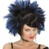 PERRUQUE PRINCESSE ROCK (Cheveux Noirs Et Bleus) Perruque En Boite -FêteMagique Soldes R0720 nc R0720 a