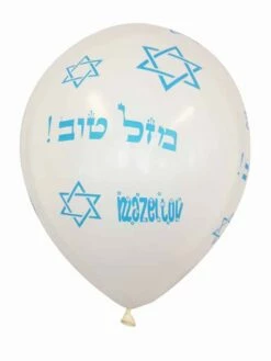 BALLONS - MAZEL TOV (Sachet 100 Ballons Blancs)