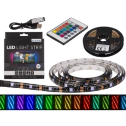 BANDE LED AUTOCOLLANTE (Télécommande, Prise USB) Taille 2 Mètres X 1 Cm