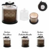 BOUGIE DÉCO SOUS CLOCHE (avec Noeud - 3 Senteurs) Taille 14 X 11 Cm -FêteMagique Soldes bo5300