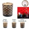 BOUGIE DÉCO VERRE NOIR (Dimension 7 X 8 X 7 Cm) Parfumée - 3 Senteurs -FêteMagique Soldes bo5301 global