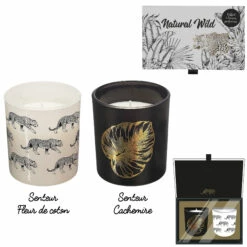 COFFRET BOUGIES SAVANE (Fleur De Coton - Cachemire) Duo Bougies Parfumées