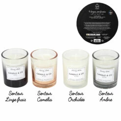 COFFRET BOUGIES HARMONY (Pack 4 Bougies - 4 Senteurs)