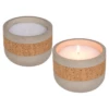 BOUGIE DÉCORATION LIÈGE (Dimension 11.5 X 8 Cm) -FêteMagique Soldes bougie dans pot en c ment avec d coration en 37329