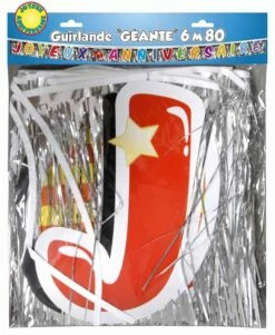 GUIRLANDE ANNIVERSAIRE (Lettres Géantes + Franges) Joyeux Anniversaire - 6m 80