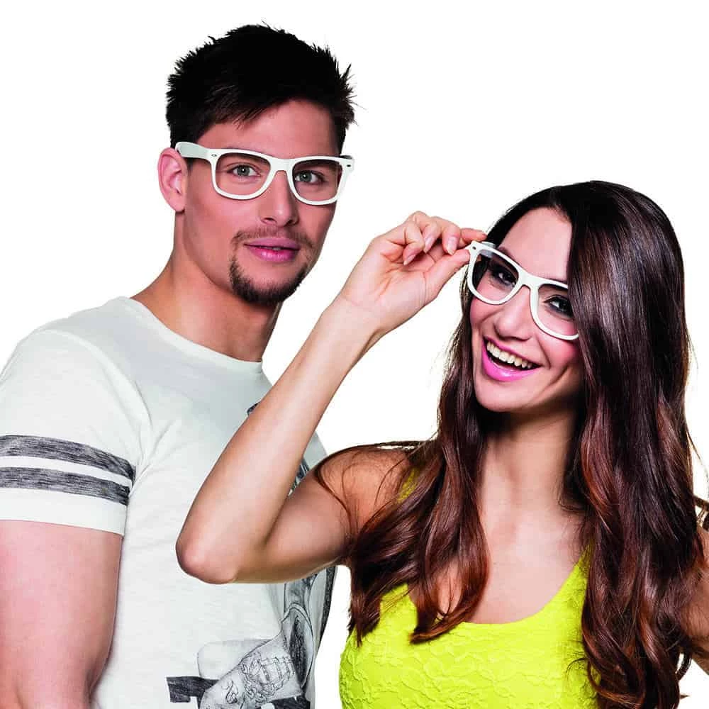 LUNETTES - SANS VERRES (Set 4 Paires De Lunettes) Monture Blanche 3 LUNETTES - SANS VERRES (Set 4 Paires De Lunettes) Monture Blanche